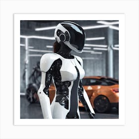 Futuristic Female Robot 1 Art Print