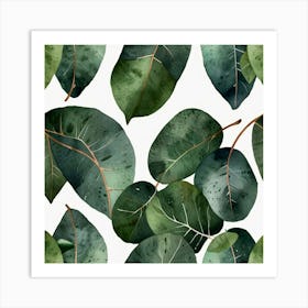 Default Watercolor Eucalyptus Leaves Art 2 Art Print