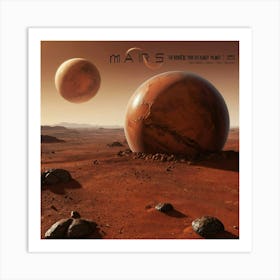 Default Imagine A Travel Poster For Mars The Red Planet 0 Art Print