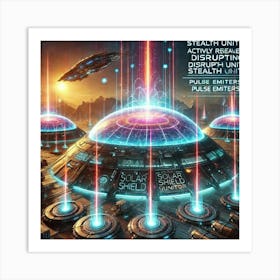 Sci Fi Solar Aegis Pulse Emitters Art Print