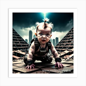 Baby In The City Art Print