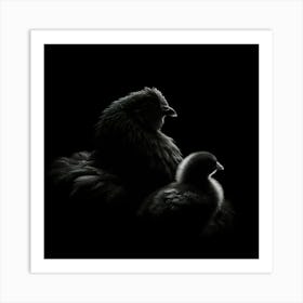 Mother And Chick Art Print