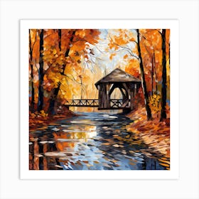 Autumn Bridge 2 Art Print