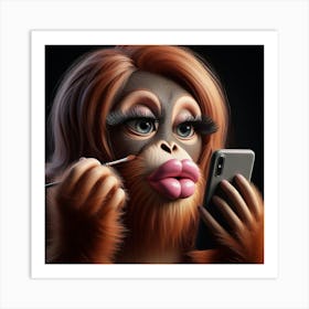 Orangutan Makeup 1 Art Print