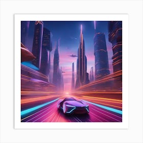 Futuristic City 2 Art Print