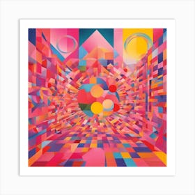 Abstract Suprematism Op Art 16 Art Print