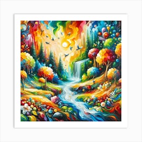 Colorful Forest 1 Art Print