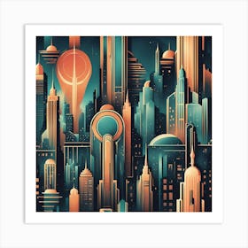 Futuristic Cityscape 19 Art Print