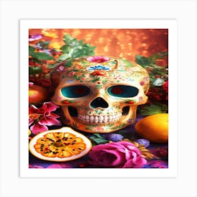 Day Of The Dead Skull Art Print