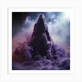 Woman In A Purple Dress Art Print