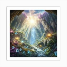 Cave Of Crystals Art Print