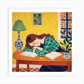 Girl Sleeping Art Print