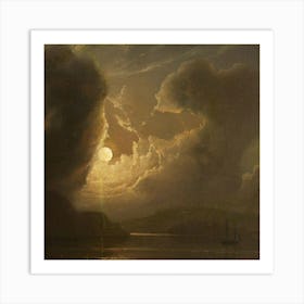 Moonlight Over The Bay Art Print