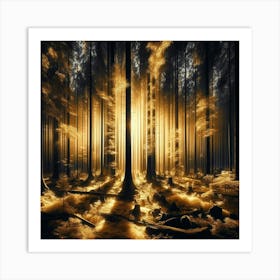 Golden Forest 24 Art Print