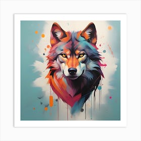 Wolf Painting Art Print