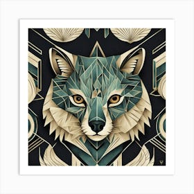 Abstract Fox Art Print