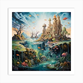 Underwater Castle 1 Art Print