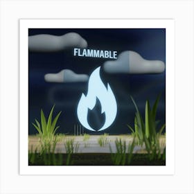 Flame Stock Videos & Royalty-Free Footage Art Print