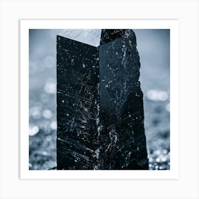 Black Quartz Crystal Art Print