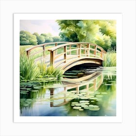 Bridge Over The Pond 1 Art Print