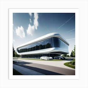 Futuristic Office Building Art Print