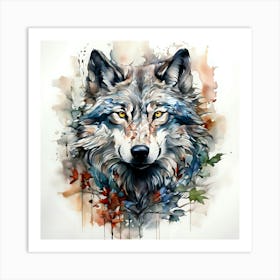 Wolf Painting 23 Art Print