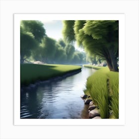 River In The Grass 4 Art Print