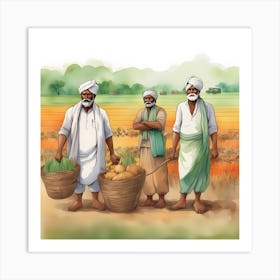 Indian Farmers Art Print