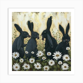 Bunnies Fairycore Painting 4 Art Print