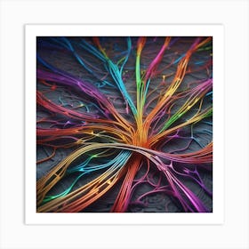 Colorful Wires 2 Art Print