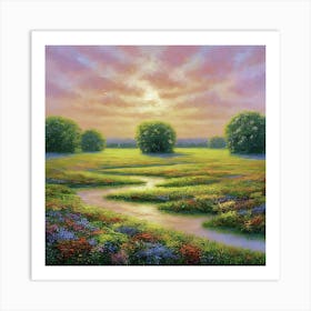 A Brushstroke Of Serenity Art Print