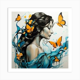 Butterfly Girl Art Print