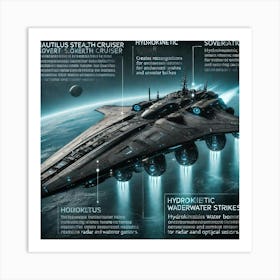 A High Tech, Sci Fi Scene Showing The Nautilus Ste Art Print