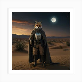 Fox In The Desert Art Print