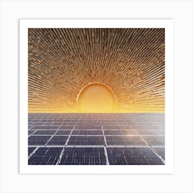 Solar Panels In The Sun Art Print