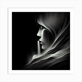 Woman'S Face Art Print