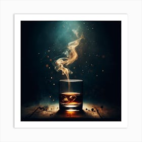 A glass with noble whiskey 2 Art Print