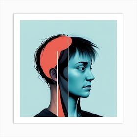 Woman's Head Art Print