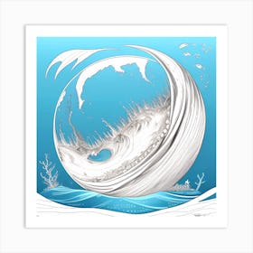 Ocean Wave 5 Art Print