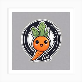 Kawaii Carrot Art Print