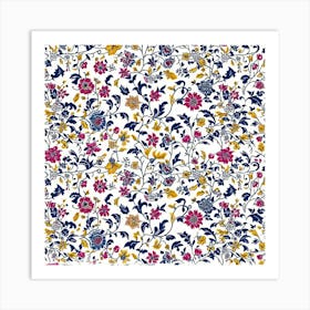 Lavender Loom London Fabrics Floral Pattern 4 Art Print