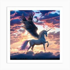 Unicorn In The Sky Art Print