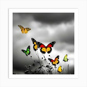 Butterflies In The Sky 7 Art Print