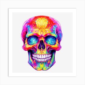 Psychedelic Skull Art Print