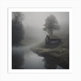 House In The Fog Art Print