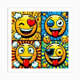 Smiley Faces Art Print