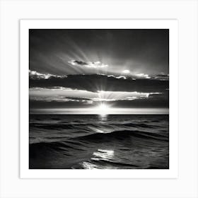 Sunrise Over The Ocean 7 Art Print