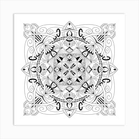 Ornamental Zentangle Art Print