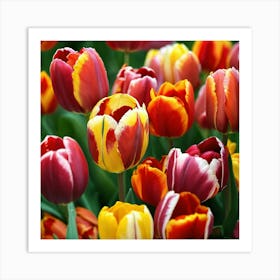 The Stunning Colors And Shapes Of Tulips Art Print