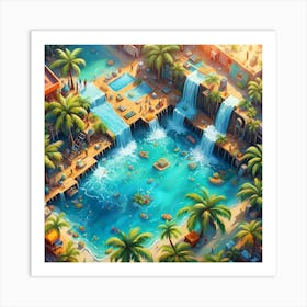 Coastal Splash Zone Park By The Beach Art Print